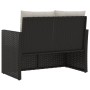 Banco de jardín con cojines ratán sintético negro 105 cm de , Bancos de jardín - Ref: Foro24-362318, Precio: 129,12 €, Descue...