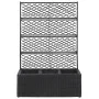 Enrejado y arriate 3 macetas ratán sintético negro 83x30x130 cm de vidaXL, Maceteros y jardineras - Ref: Foro24-46932, Precio...