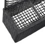 Enrejado y arriate 3 macetas ratán sintético negro 83x30x130 cm de vidaXL, Maceteros y jardineras - Ref: Foro24-46932, Precio...