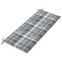 Banco de jardín 2 plazas madera maciza eucalipto y cojín 120 cm de , Bancos de jardín - Ref: Foro24-3060983, Precio: 193,33 €...