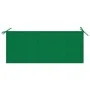 Banco Batavia madera maciza de teca con cojín verde 120 cm de , Bancos de jardín - Ref: Foro24-3062159, Precio: 215,85 €, Des...