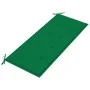 Banco Batavia madera maciza de teca con cojín verde 120 cm de , Bancos de jardín - Ref: Foro24-3062159, Precio: 215,85 €, Des...