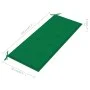 Banco Batavia madera maciza de teca con cojín verde 120 cm de , Bancos de jardín - Ref: Foro24-3062159, Precio: 215,85 €, Des...