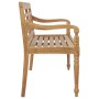 Banco Batavia de teca maciza con cojín azul claro 120 cm de , Bancos de jardín - Ref: Foro24-3062173, Precio: 224,67 €, Descu...