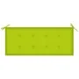 Banco Batavia madera maciza teca y cojín verde brillante 120 cm de , Bancos de jardín - Ref: Foro24-3062165, Precio: 223,38 €...