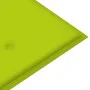 Banco Batavia madera maciza teca y cojín verde brillante 120 cm de , Bancos de jardín - Ref: Foro24-3062165, Precio: 223,38 €...