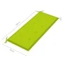 Banco Batavia madera maciza teca y cojín verde brillante 120 cm de , Bancos de jardín - Ref: Foro24-3062165, Precio: 223,38 €...