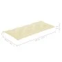 Banco Batavia de teca maciza con cojín blanco crema 120 cm de , Bancos de jardín - Ref: Foro24-3062171, Precio: 220,80 €, Des...