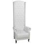 Sillón de respaldo alto cuero sintético blanco en Sillones | Comprar online en Foru.es