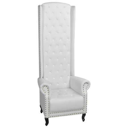 Sillón de respaldo alto cuero sintético blanco en Sillones | Comprar online en Foru.es