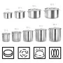 Olla de acero inoxidable 50 L 40x40 cm de vidaXL, Ollas altas - Ref: Foro24-51135, Precio: 120,54 €, Descuento: %