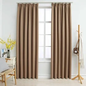 Blackout curtains with hooks 2 pieces taupe gray 140x175 cm by vidaXL, Curtains and curtains - Ref: Foro24-134438, Price: 39,...