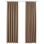 Cortinas opacas con ganchos 2 piezas gris topo 140x175 cm de vidaXL, Cortinas y visillos - Ref: Foro24-134438, Precio: 40,58 ...