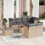 Set de sofás de jardín 9 pzas con cojines ratán sintético beige en Conjuntos de jardín | Comprar online en Foru.es