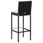 Set muebles bar jardín 3 piezas y cojines ratán sintético negro de , Conjuntos de jardín - Ref: Foro24-3064764, Precio: 247,0...