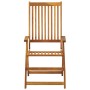 Sillas de jardín reclinables 4 uds madera maciza acacia cojines de , Sillas de jardín - Ref: Foro24-3065360, Precio: 332,99 €...