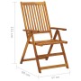 Sillas de jardín reclinables 4 uds madera maciza acacia cojines de , Sillas de jardín - Ref: Foro24-3065360, Precio: 332,99 €...