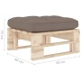 Otomana de jardín de palets madera de pino impregnada de , Sofás modulares de exterior - Ref: Foro24-3066465, Precio: 63,33 €...