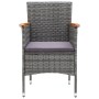 Juego de comedor de jardín de 5 piezas gris de , Conjuntos de jardín - Ref: Foro24-3067688, Precio: 330,66 €, Descuento: %