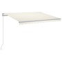 Toldo manual retráctil con LED crema 300x250 cm de , Toldos - Ref: Foro24-3068862, Precio: 267,07 €, Descuento: %