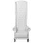 Sillón de respaldo alto cuero sintético blanco en Sillones | Comprar online en Foru.es