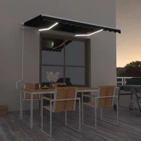 Toldo automático LED sensor de viento gris antracita 300x250 cm by , Awnings - Ref: Foro24-3068874, Price: 468,12 €, Discount: %