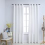 Cortinas opacas anillas de metal 2 pzs blanco crudo 140x175 cm de vidaXL, Cortinas y visillos - Ref: Foro24-134482, Precio: 4...