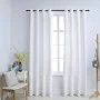 Cortinas opacas anillas de metal 2 pzs blanco crudo 140x175 cm de vidaXL, Cortinas y visillos - Ref: Foro24-134482, Precio: 3...