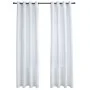 Cortinas opacas anillas de metal 2 pzs blanco crudo 140x175 cm de vidaXL, Cortinas y visillos - Ref: Foro24-134482, Precio: 3...