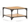 Mesa de centro de madera maciza de mango 60x60x35 cm en Mesas de centro | Comprar online en Foru.es