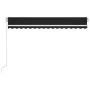 Toldo retráctil manual con LED gris antracita 400x300 cm de , Toldos - Ref: Foro24-3068904, Precio: 374,25 €, Descuento: %