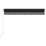 Toldo retráctil manual con LED gris antracita 400x300 cm de , Toldos - Ref: Foro24-3068904, Precio: 358,17 €, Descuento: %