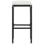 Set de muebles de bar jardín 3 piezas y cojines ratán PE negro de , Conjuntos de jardín - Ref: Foro24-3064848, Precio: 210,29...