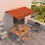 Toldo retráctil manual naranja y marrón 400x350 cm de , Toldos - Ref: Foro24-3069180, Precio: 348,44 €, Descuento: %