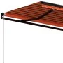Toldo retráctil manual naranja y marrón 400x350 cm de , Toldos - Ref: Foro24-3069180, Precio: 348,44 €, Descuento: %