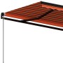 Toldo retráctil manual naranja y marrón 400x350 cm de , Toldos - Ref: Foro24-3069180, Precio: 379,67 €, Descuento: %