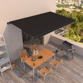 Toldo retráctil manual gris antracita 500x350 cm de , Toldos - Ref: Foro24-3069219, Precio: 463,07 €, Descuento: %