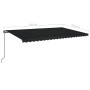 Toldo retráctil manual gris antracita 500x350 cm de , Toldos - Ref: Foro24-3069219, Precio: 441,52 €, Descuento: %