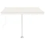 Toldo manual retráctil con luz LED crema 300x250 cm de , Toldos - Ref: Foro24-3069502, Precio: 366,97 €, Descuento: %