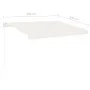 Toldo manual retráctil con luz LED crema 300x250 cm de , Toldos - Ref: Foro24-3069502, Precio: 366,97 €, Descuento: %