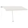 Toldo retráctil manual con LED crema 400x300 cm de , Toldos - Ref: Foro24-3069542, Precio: 491,18 €, Descuento: %