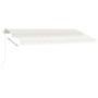 Toldo retráctil manual con LED crema 400x300 cm de , Toldos - Ref: Foro24-3069542, Precio: 482,62 €, Descuento: %