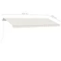 Toldo retráctil manual con LED crema 400x300 cm de , Toldos - Ref: Foro24-3069542, Precio: 491,18 €, Descuento: %