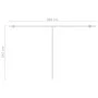 Toldo retráctil manual con luz LED naranja y marrón 400x350 cm de , Toldos - Ref: Foro24-3069625, Precio: 517,35 €, Descuento: %