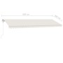 Toldo automático con LED sensor de viento crema 600x300 cm de , Toldos - Ref: Foro24-3069612, Precio: 991,00 €, Descuento: %
