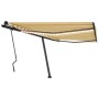 Toldo manual retráctil con LED amarillo y blanco 400x300 cm de , Toldos - Ref: Foro24-3069743, Precio: 440,83 €, Descuento: %