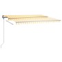 Toldo manual retráctil con LED amarillo y blanco 400x300 cm de , Toldos - Ref: Foro24-3069743, Precio: 440,83 €, Descuento: %