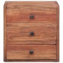Mesita de noche 3 cajones madera maciza reciclada 35x25x35 cm de vidaXL, Mesitas de noche - Ref: Foro24-283938, Precio: 72,18...