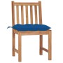 Sillas de jardín 6 unidades madera maciza de teca con cojines de , Sillas de jardín - Ref: Foro24-3073140, Precio: 696,69 €, ...