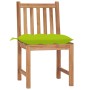 Sillas de jardín 8 unidades madera maciza de teca con cojines de , Sillas de jardín - Ref: Foro24-3073168, Precio: 998,36 €, ...